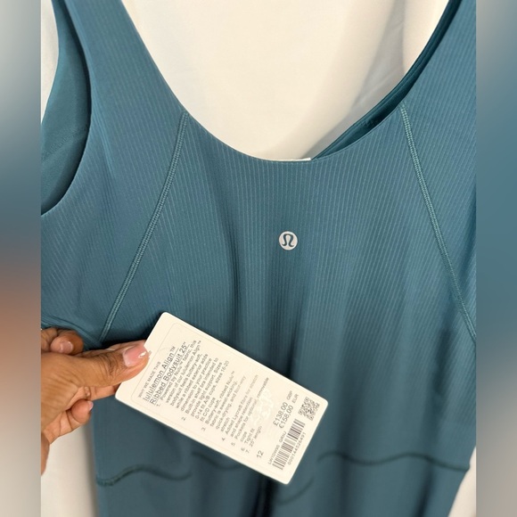 Lululemon Align Ribbed Bodysuit 25" Green Jasper Size 12 NEW WITH TAGS - Picture 7 of 9